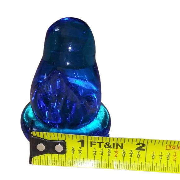 Bluebird of Happiness Paperweight Leo Ward 1992 Bluebird Glass Figurine - Picture 8 of 8